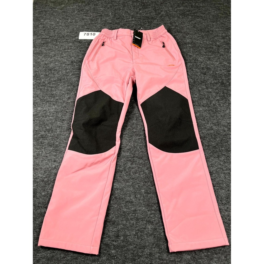 Tacvasen Pants Womens‎ Small Pink Stretch Fleece Flat Front Hiking Outdoor
